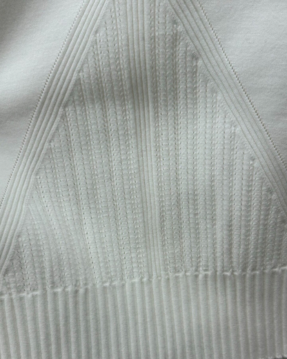 Chanel 24B Openwork Panelled Cardigan White FR 38