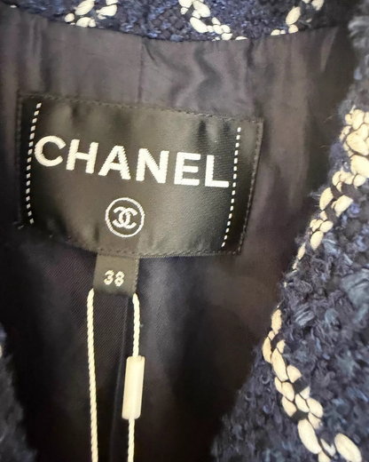 Chanel 24P Checkered Tweed Jacket