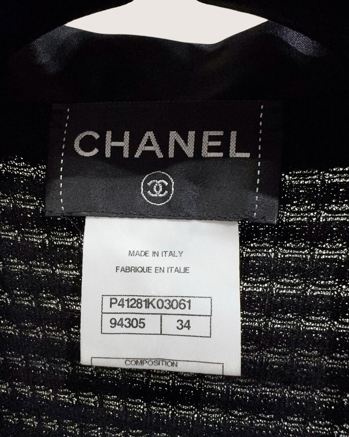 Chanel Crochet Lace Cardigan Black FR 34