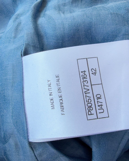 Chanel 25K Shimmer Corduroy Jacket Blue FR 42