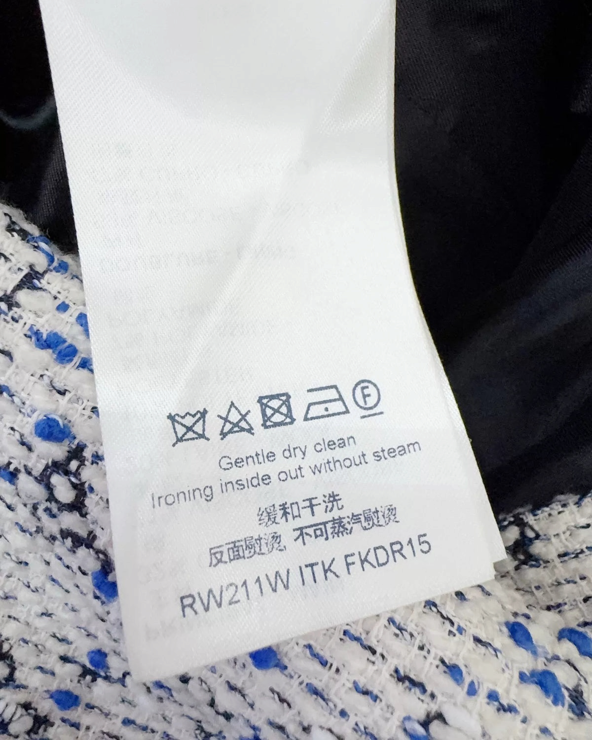 Louis Vuitton Monogram Tweed Mini Dress White, Navy, Blue FR 36