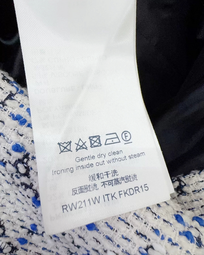 Louis Vuitton Monogram Tweed Mini Dress White, Navy, Blue FR 36