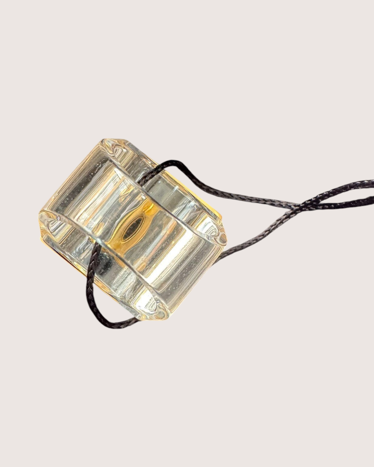 Chanel 23S Clear Acrylic CC Ring Gold, White One Size