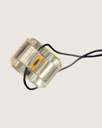 Chanel 23S Clear Acrylic CC Ring Gold, White One Size