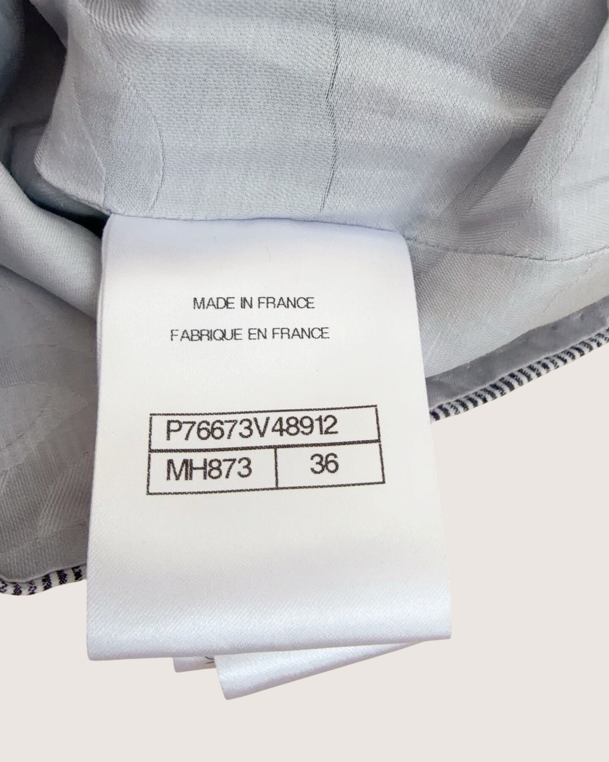 Chanel 24P Striped Ruffle Vest Grey, White FR 36