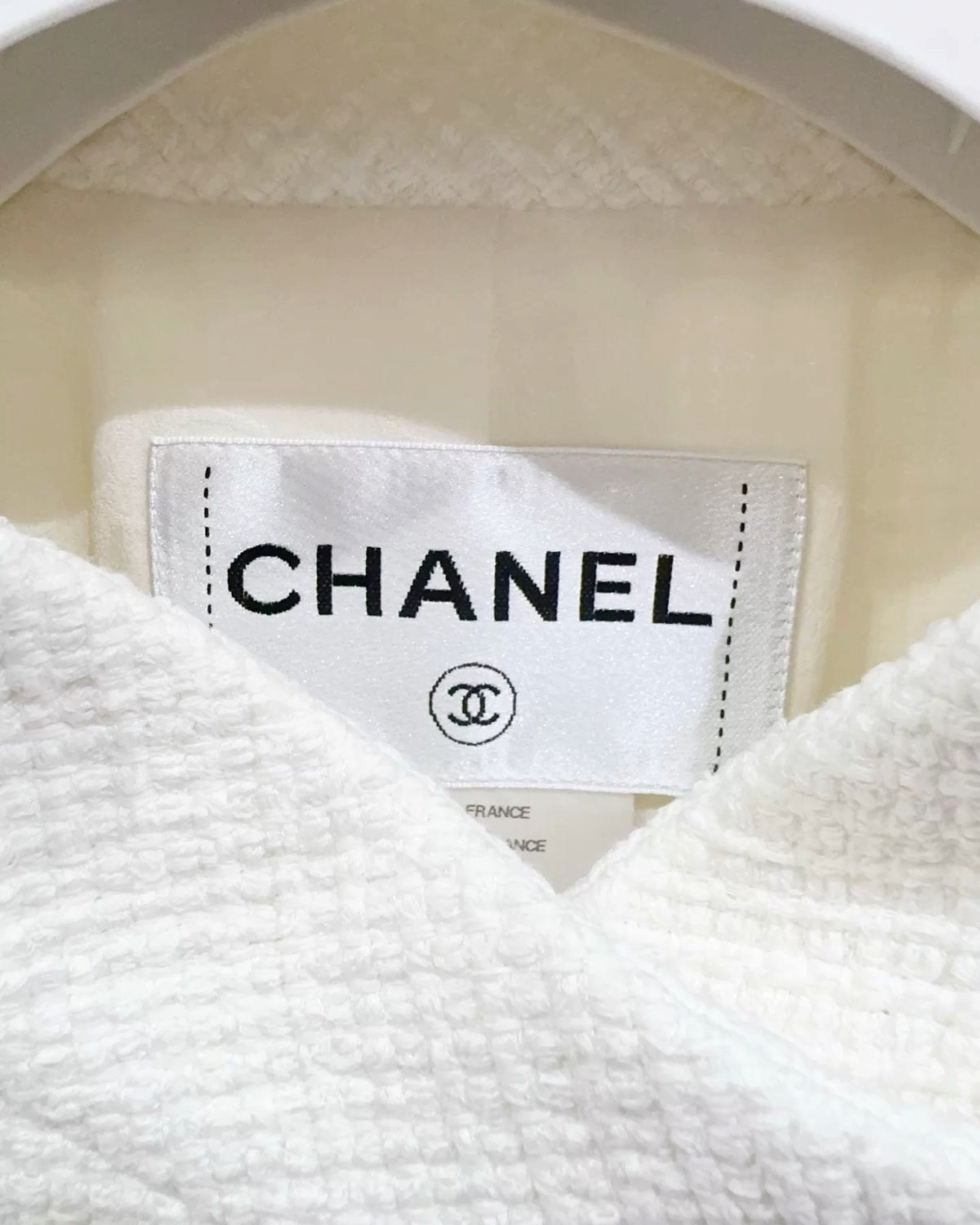 Chanel 15P Tweed Jacket White FR 36