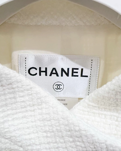 Chanel 15P Tweed Jacket White FR 36