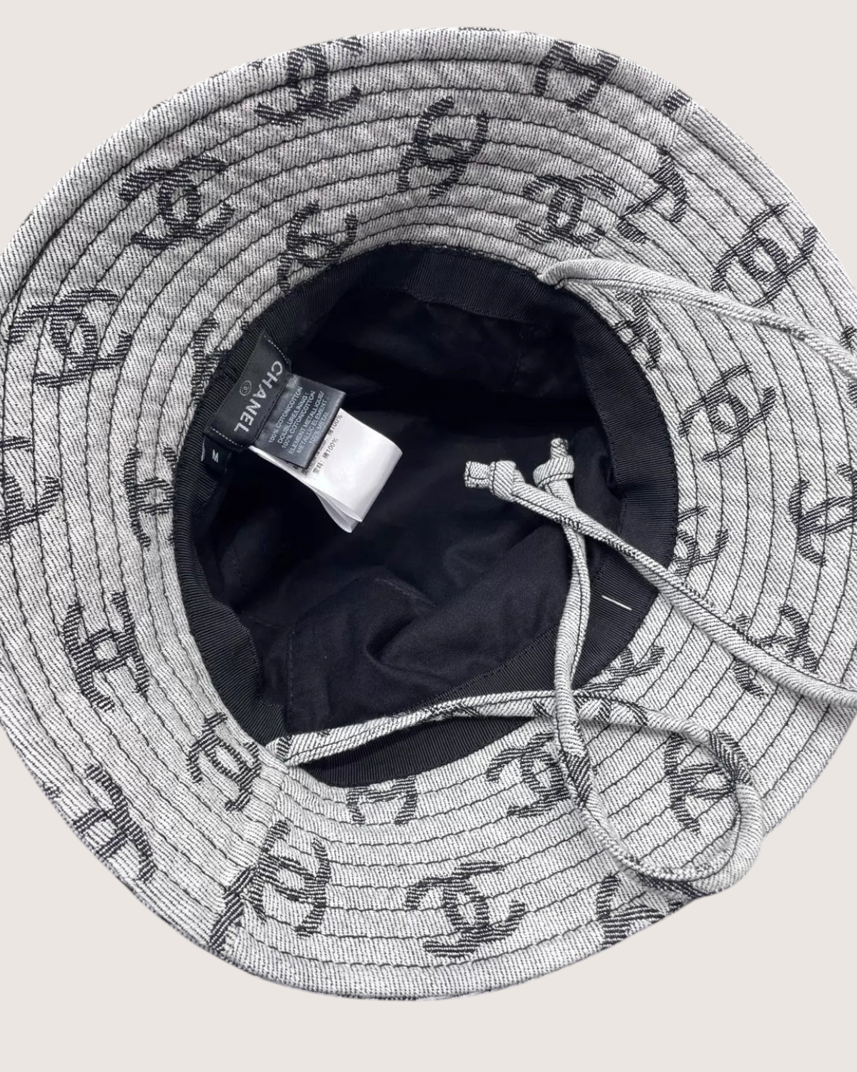 Chanel 22K CC Logo Denim Bucket Hat