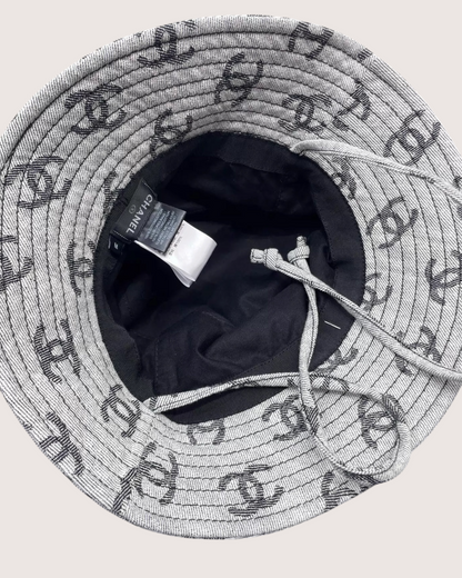 Chanel 22K CC Logo Denim Bucket Hat