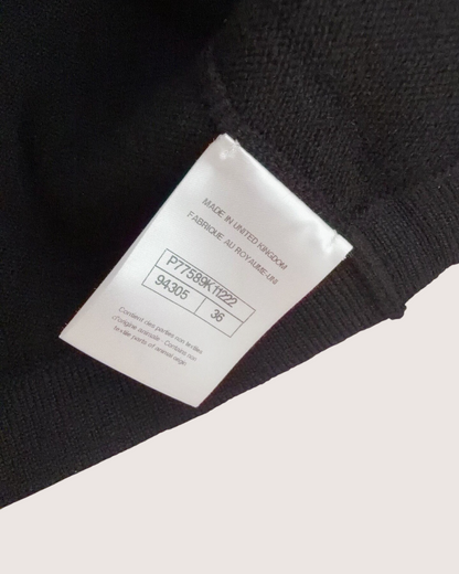 Chanel 24A Cashmere Chain-Trim Vest Black, Gold FR 36