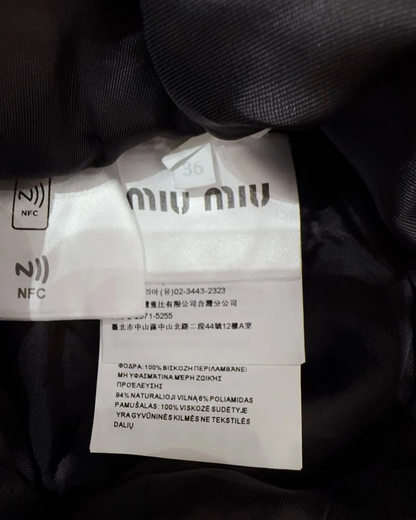 Miu Miu Tweed Shorts Navy, White FR 36