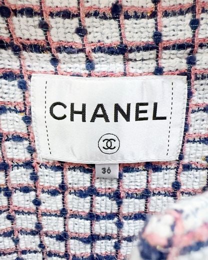 Chanel 19P Quilted Four-Pocket Jacket White, Multicolor FR 36