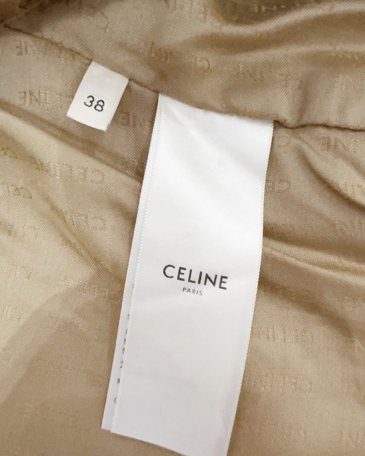 Celine Tweed Jacket Beige/Ecru, Grey FR 38