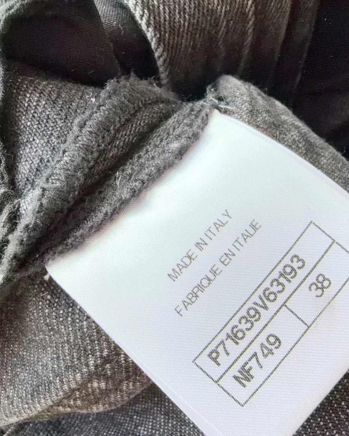 Chanel 21K CC Straight Denim Jeans Black FR 38