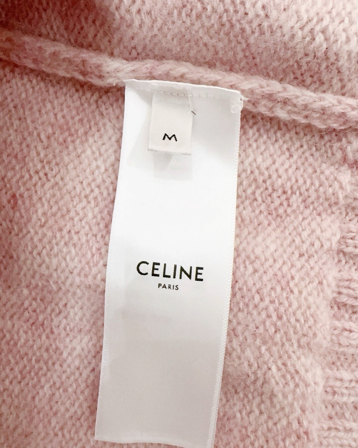 Celine Wool Cropped Cardigan Pink FR 38