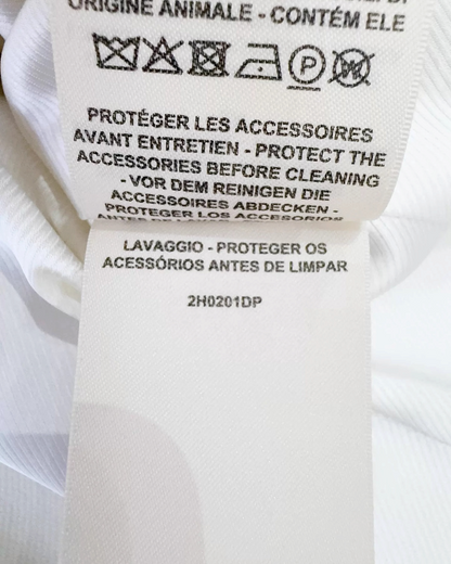 Hermès Wool Double-Breasted Jacket White FR 34