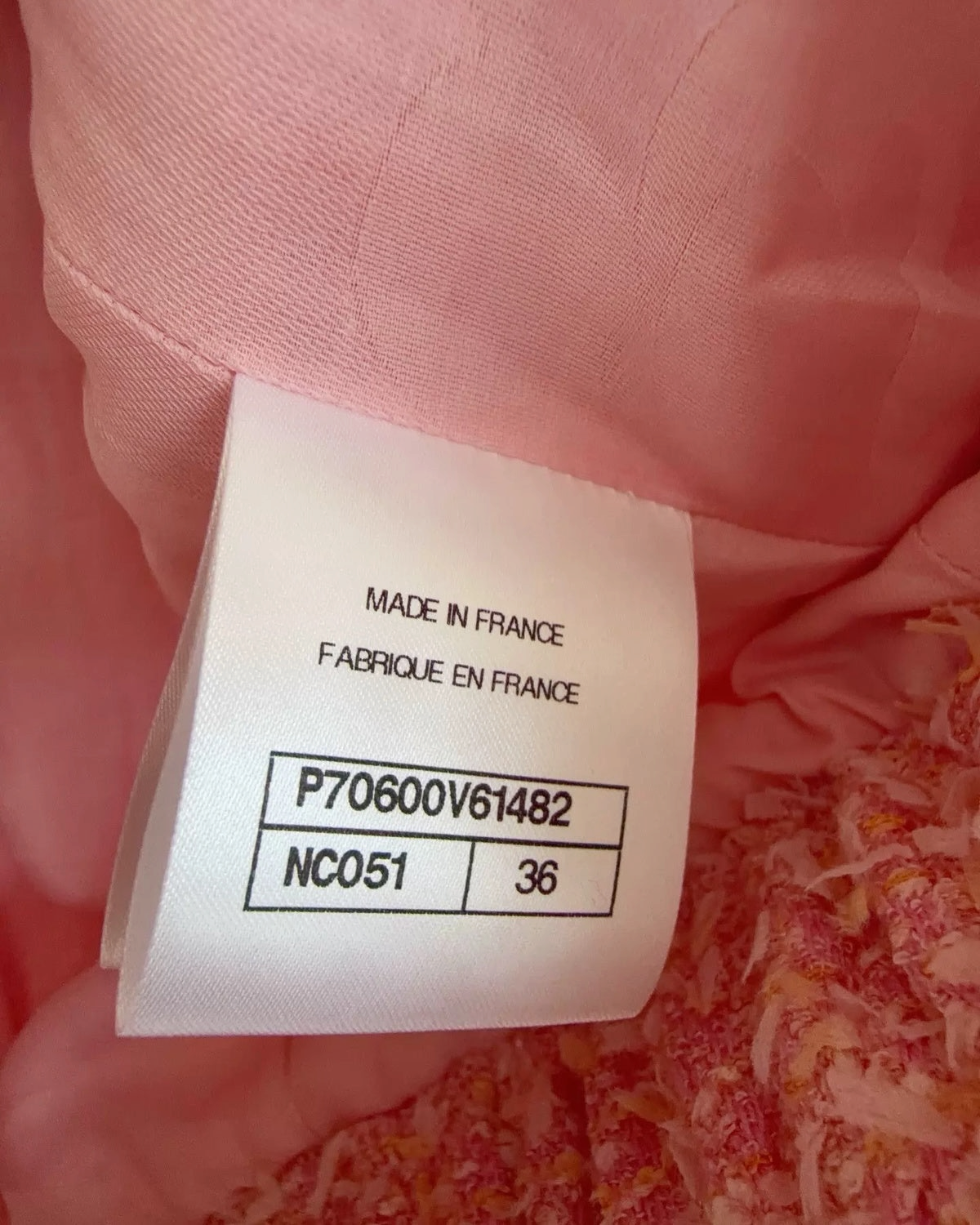 Chanel 21S Tweed Vest Pink FR 36