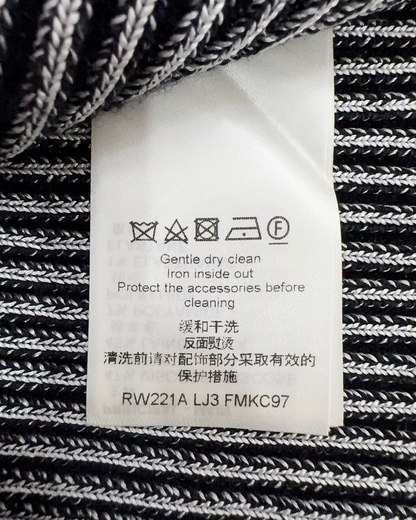 Louis Vuitton Wool Cropped Ribbed Cardigan Grey, Navy FR 36