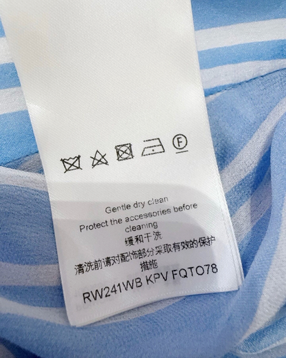 Louis Vuitton Striped Batwing-Sleeve Shirt Blue, White FR 32