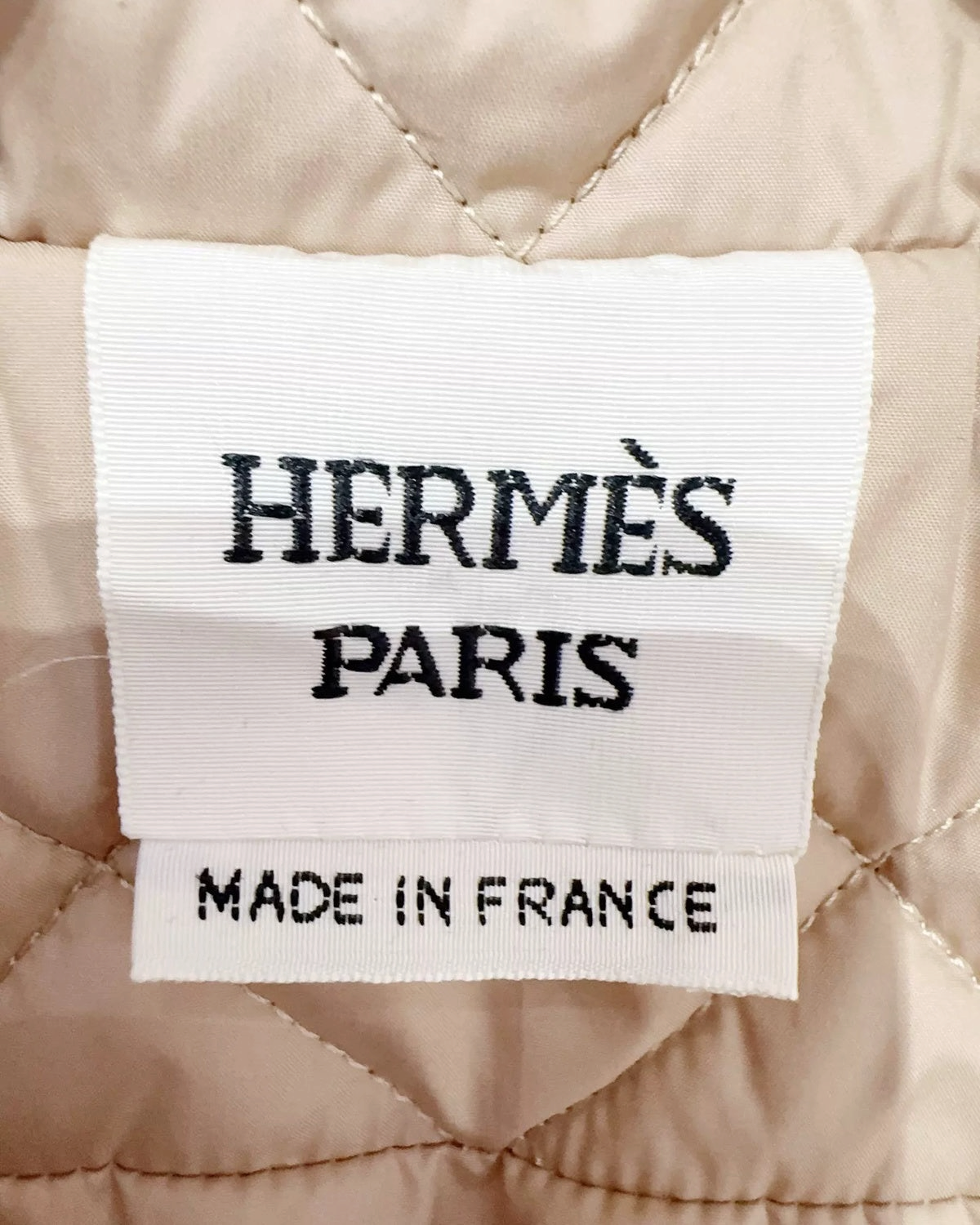 Hermès Quilted Cropped Jacket Beige/Ecru, Orange FR 38