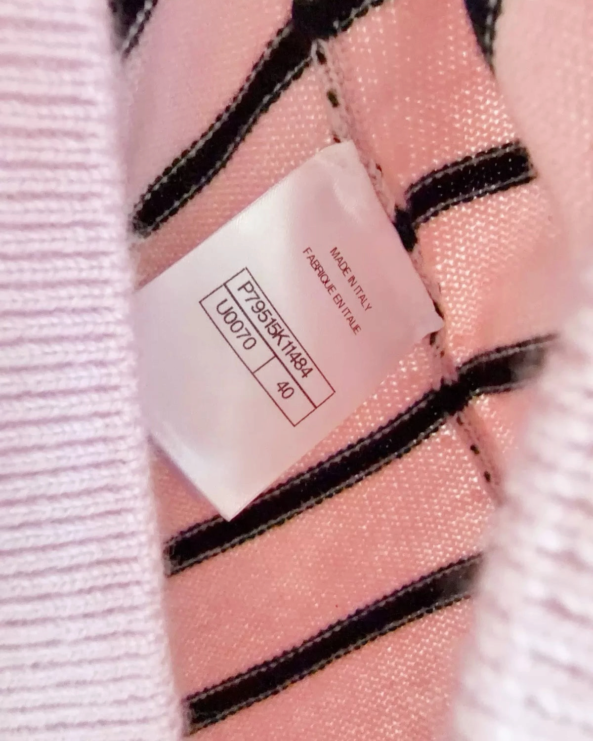 Chanel 25S Striped Cashmere Vest Pink, Black FR 40
