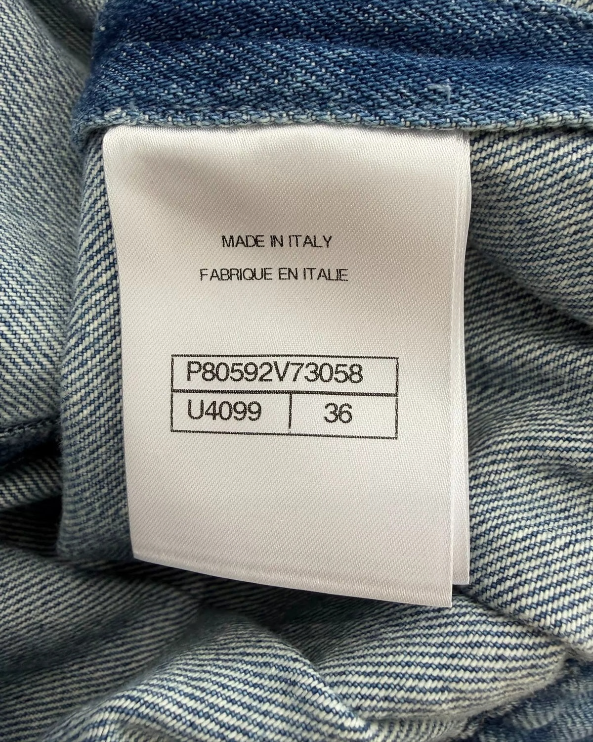 Chanel 25K Bow Denim Vest Blue FR 36