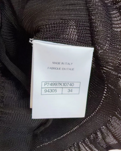 Chanel 23S CC Ruffle-Hem Vest Black FR 34