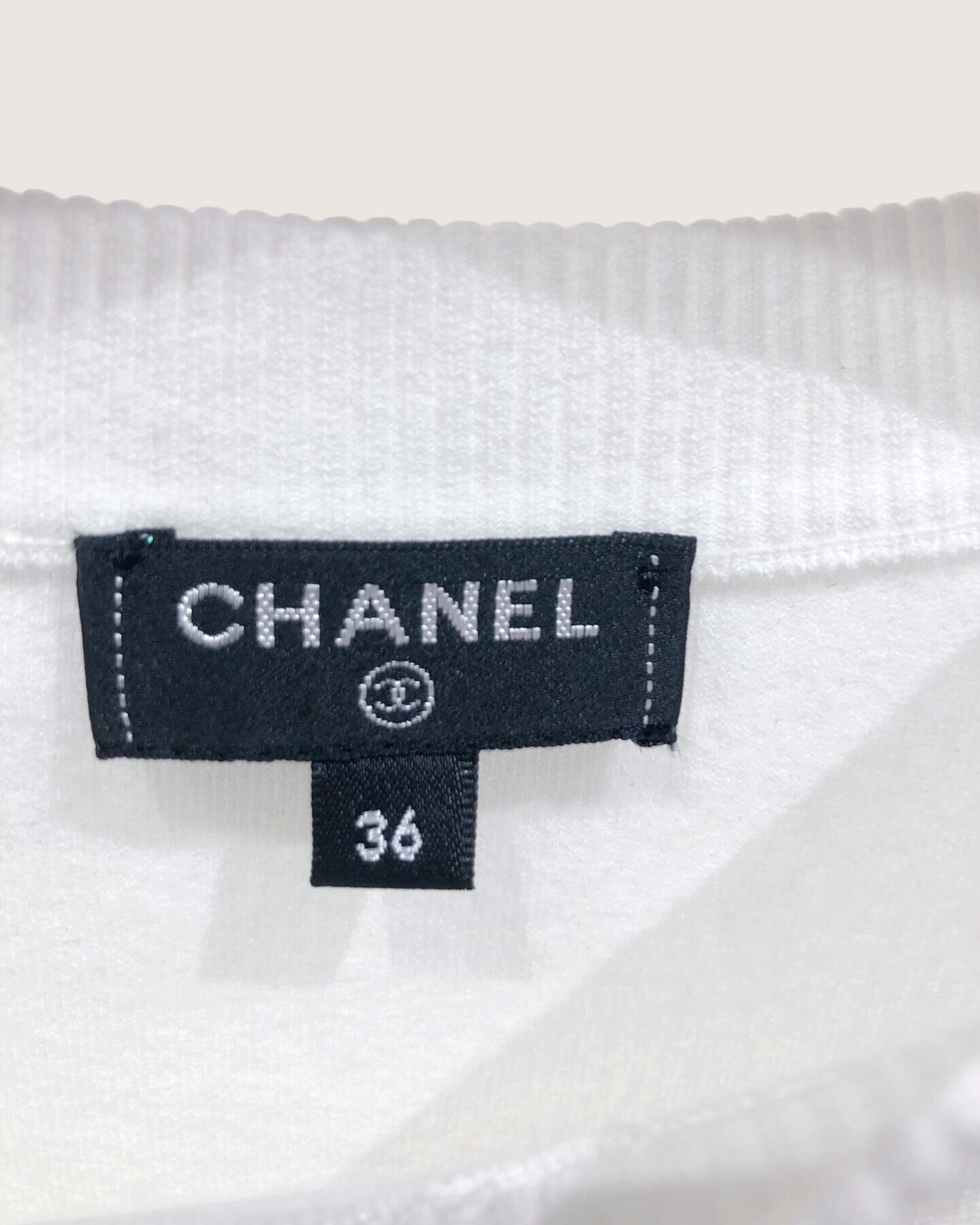 Chanel 18S Crystal-Droplet Top White FR 36