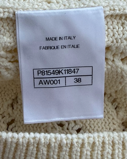Chanel 26M Coco Beach Crochet Cardigan Beige/Ecru FR 38