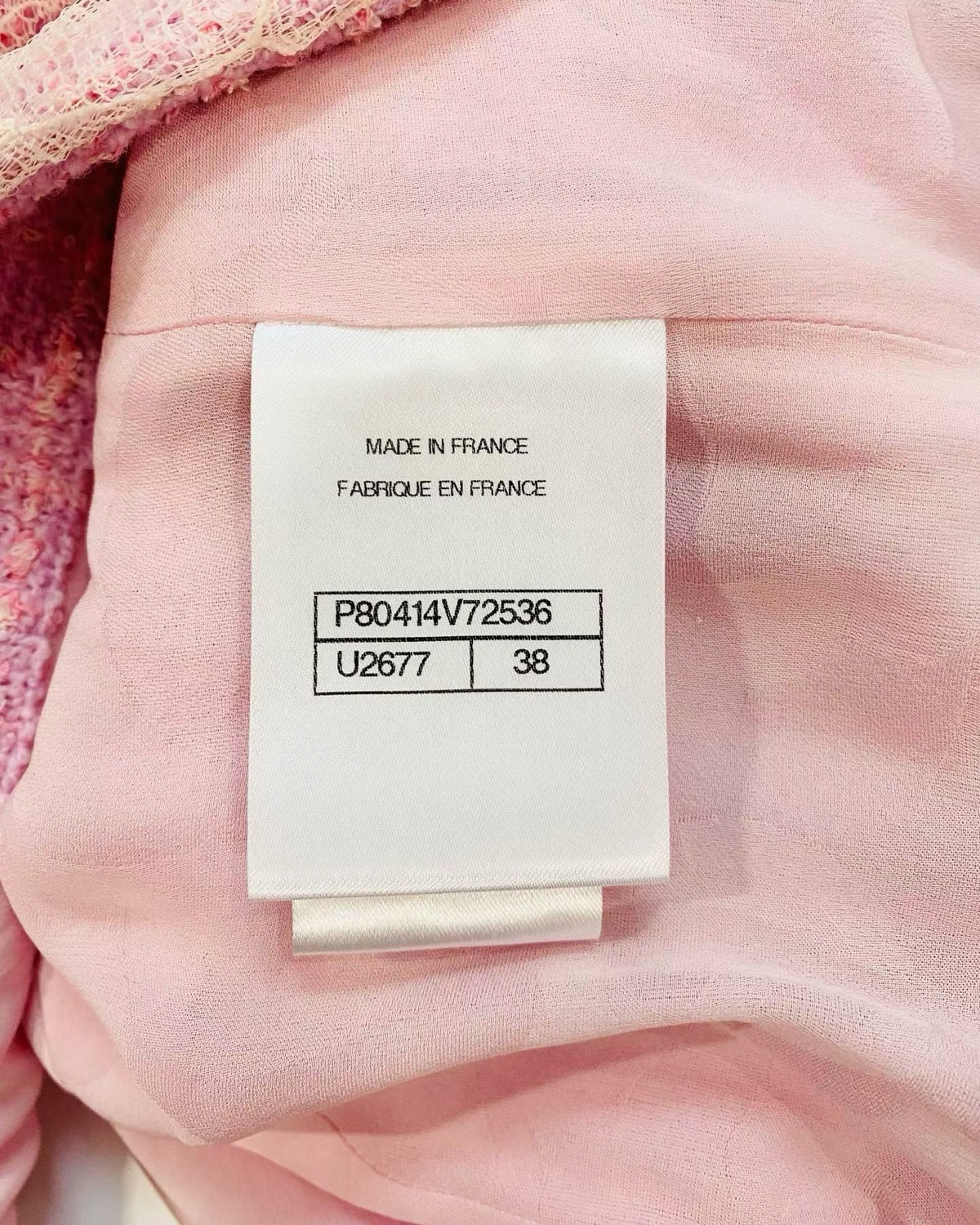 Chanel 25B Camellia Lace Vest Pink, White FR 38