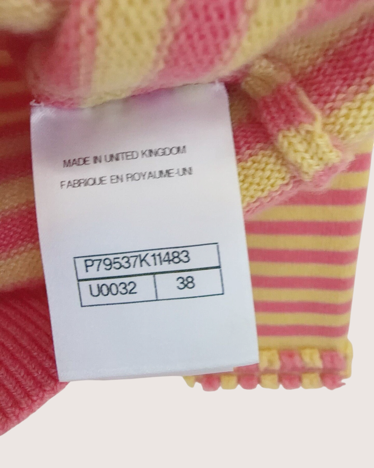 Chanel 25S Cashmere Striped Cardigan Pink, Yellow FR 38