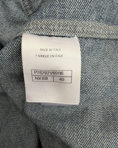Chanel 24S Denim Pullover Top Blue FR 40