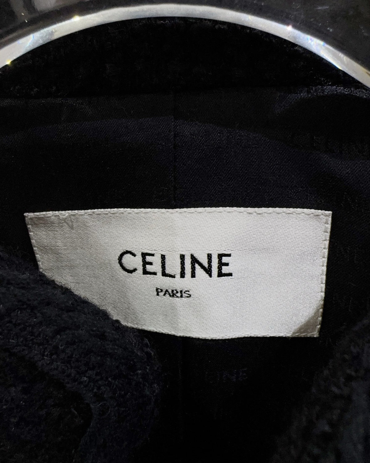 Celine Tweed Jacket Black FR 38