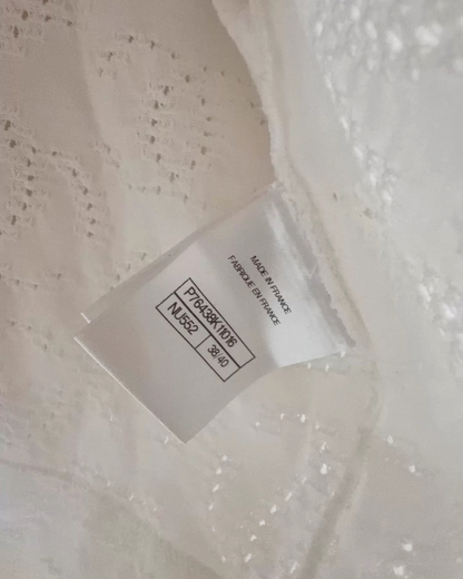 Chanel Short-Sleeve Openwork Gradient Top - view 5