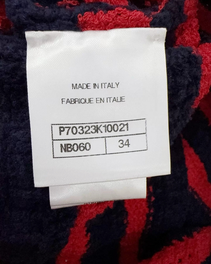 Chanel 21C Striped Crop Top Navy, Red FR 34