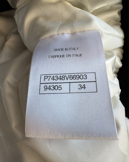 Chanel 23N Crystal-Button Padded Vest Black FR 34