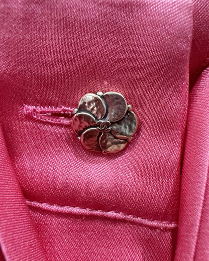 Chanel Silk Tie-Front Top Pink FR 36