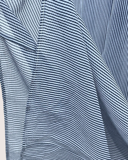 Chanel 22S Striped Wide-Leg Trousers Blue, White FR 34