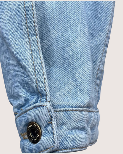 Miu Miu Monogram Logo Cropped Denim Jacket