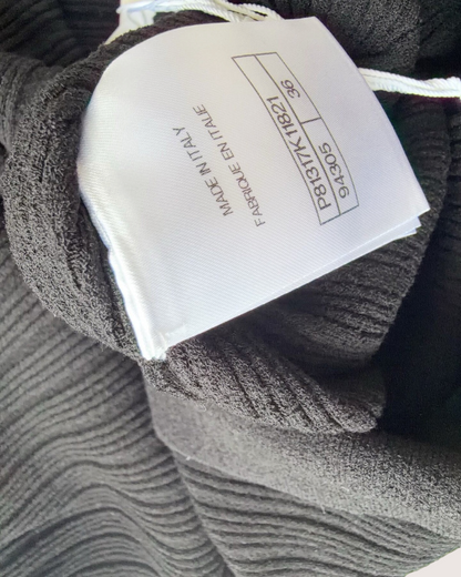 Chanel 26P Ribbed Polo Maxi Dress Black FR 36