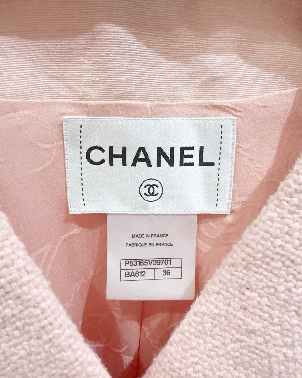 Chanel 16C Braid-Trim Jacket Pink, Beige/Ecru, Gold FR 36