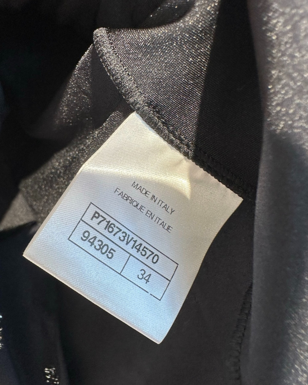 Chanel 21K Logo Top Black, Silver FR 36