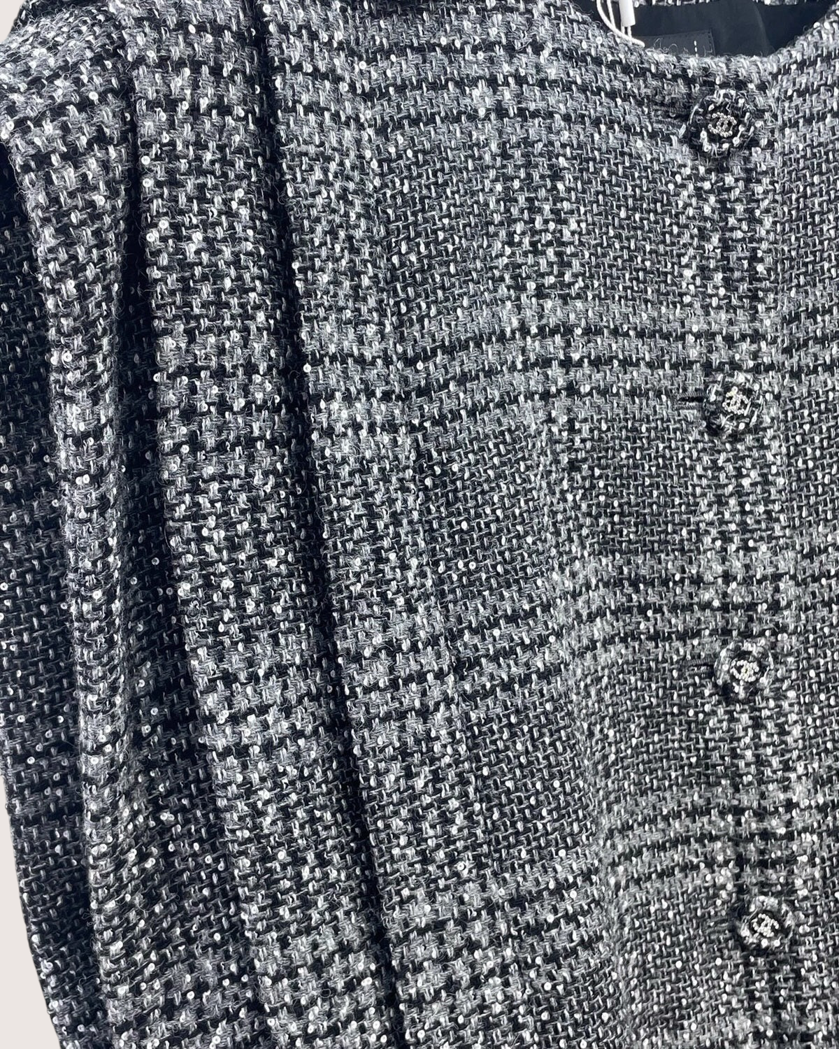Chanel 24A Tweed Vest Grey FR 40