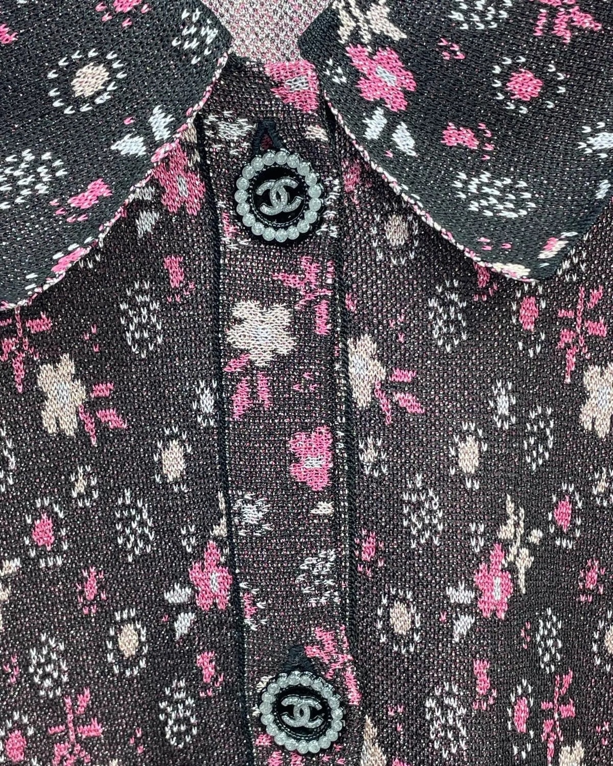 Chanel 24B Floral Jacket Pink, Black FR 34
