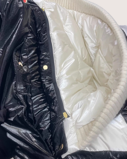 Chanel 25N Coco Neige Puffer Jacket Black, White FR 38