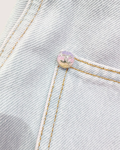 Chanel 24C High-Waisted Ombré Denim Shorts Pink, Blue FR 36