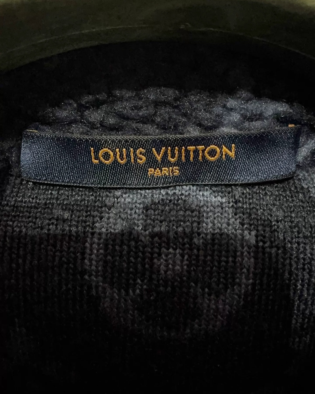 Louis Vuitton Monogram Fleece Jacket Navy, Blue FR 36