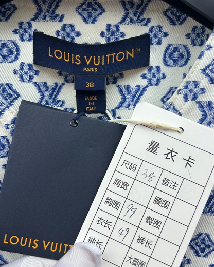 Louis Vuitton Denim Monogram Vest Blue, White FR 38