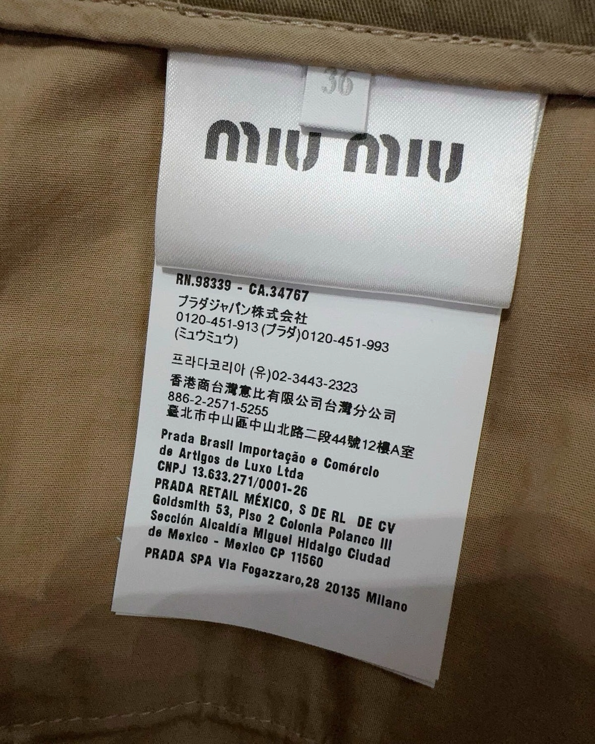 Miu Miu Belted Pleated Shorts Beige/Ecru FR 32