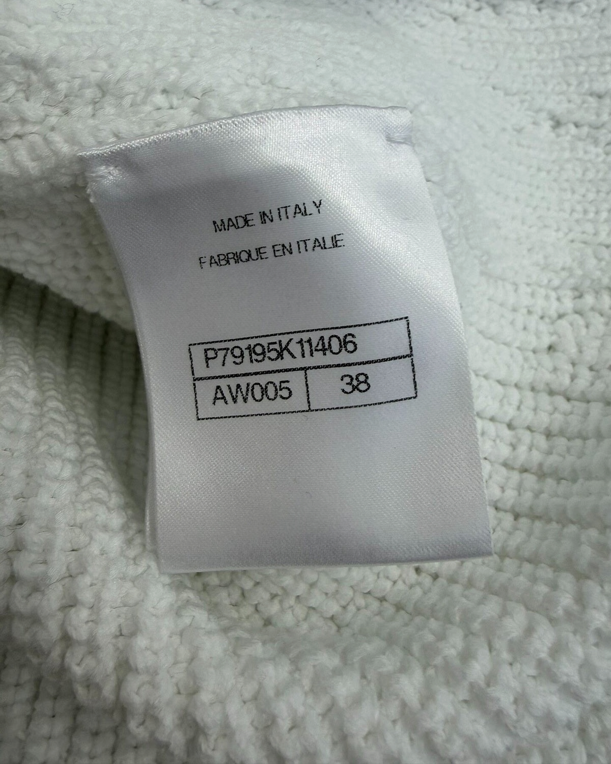 Chanel 25P Knit Pocket Cardigan White FR 38